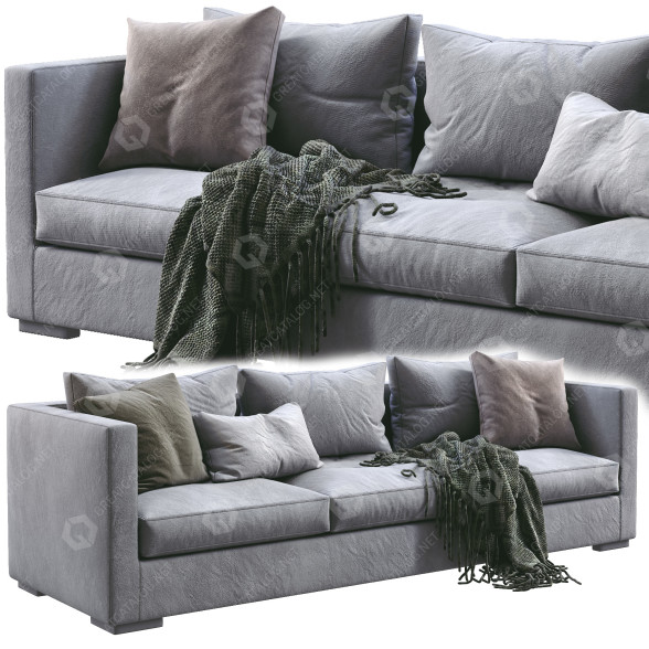 Canapé Meridiani Belmon Gray modèle 3D