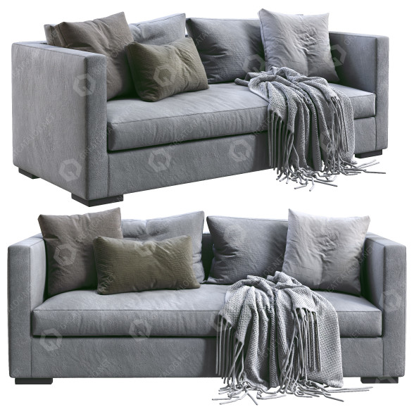 Диван Meridiani Belmon Gray 3D модель
