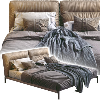 Ліжко Flexform Adda Beige