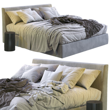 Bett und Nachttischchen Jesse Roger