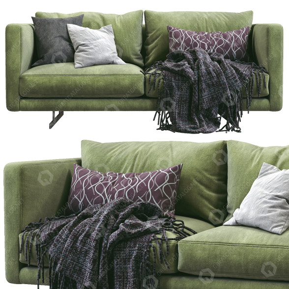Sofa Berto Dee Dee Green 3D-Modell