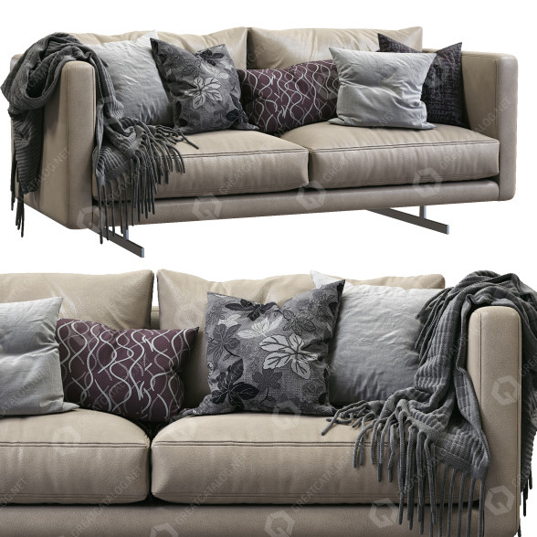 Sofa Berto Dee Dee Leather 3D-Modell