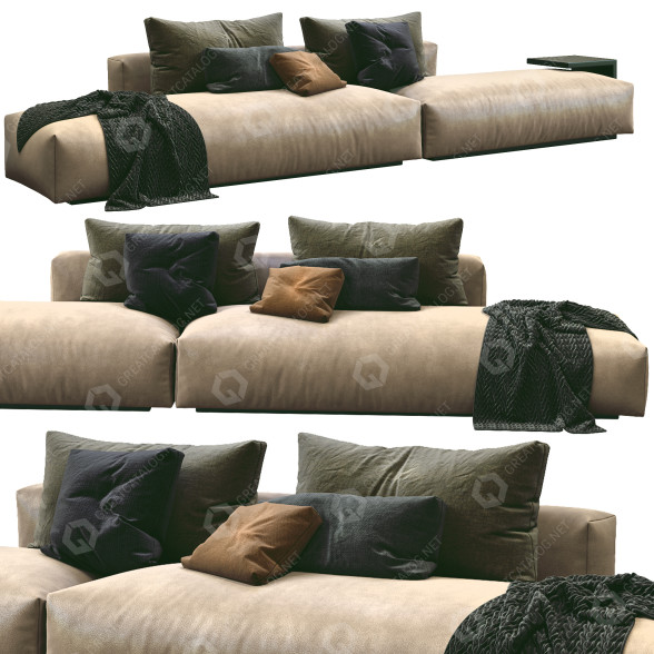 Диван Indera Sintese Beige 3D модель