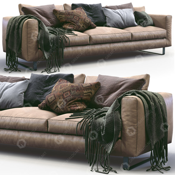 Sofa Prostoria Elegance Leather 3D-Modell