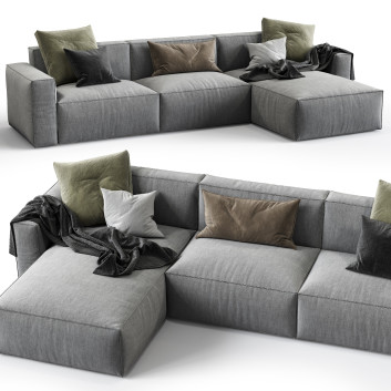 Sofa Room108 Elise Stretch Fabric Gray