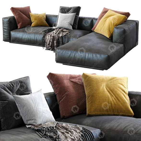 Диван Flexform Grandemare Leather 3D модель