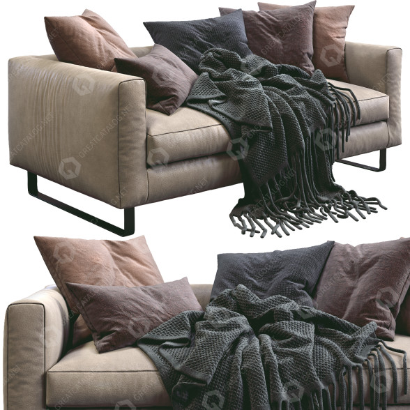 Диван Prostoria Elegance Leather 2-Seater 3D модель