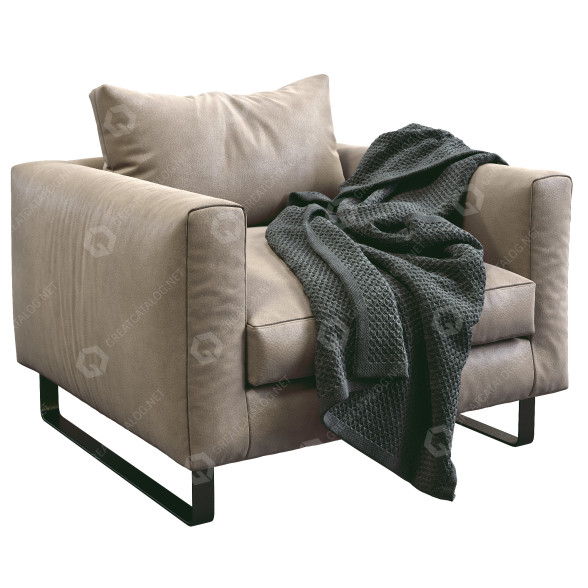 Sillón Prostoria Elegance Beige Modelo 3D