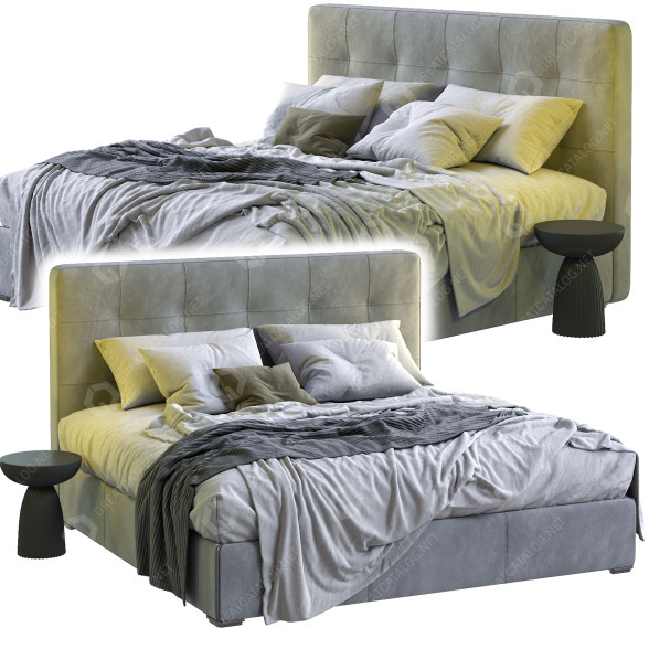 Łóżka i stoliki nocne BoConcept Mezzo Gray model 3D