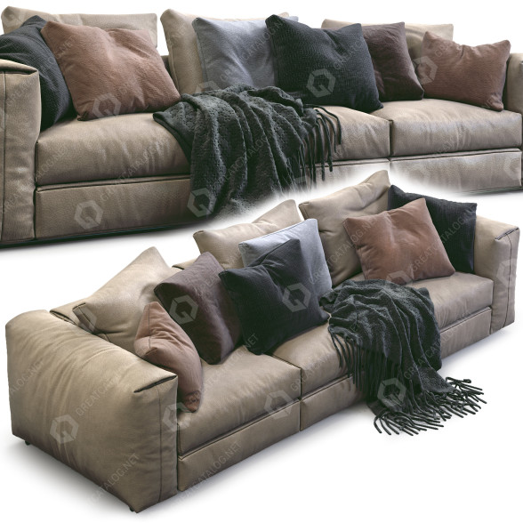 Диван Flexform Asolo Beige 3D модель