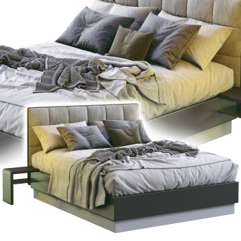 Łóżka i stoliki nocne BoConcept Lugano Gray