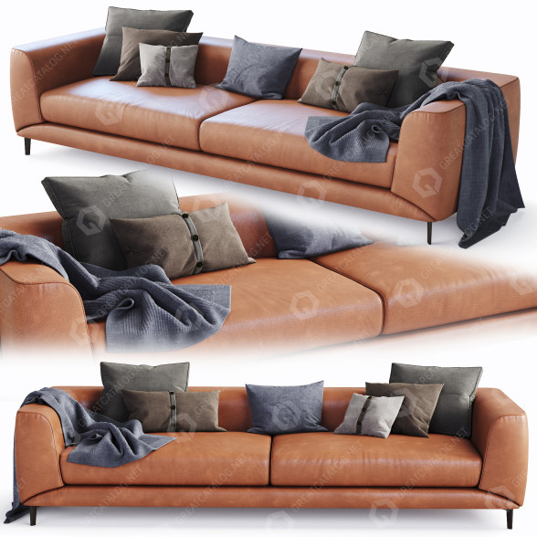 Диван BoConcept Fargo Brown 3D модель