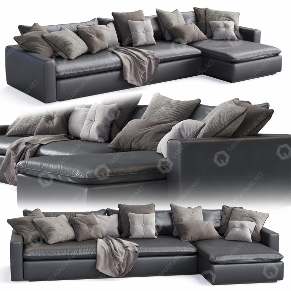 Sofá Indera Weeknd Black Modelo 3D