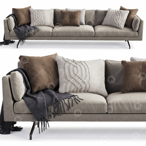 Sofa Indera Fauve Beige model 3D