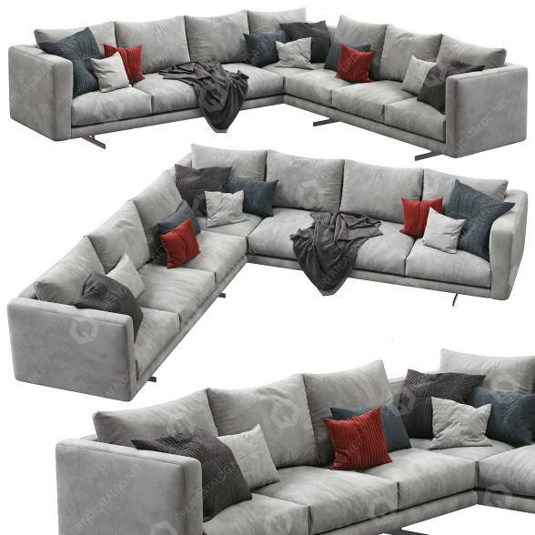 Диван Berto Dee Dee Sectional 3D модель