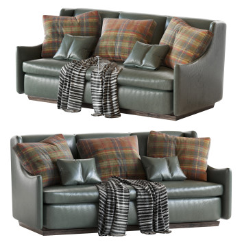 Диван West Elm Graham Glider Leather 3D модель