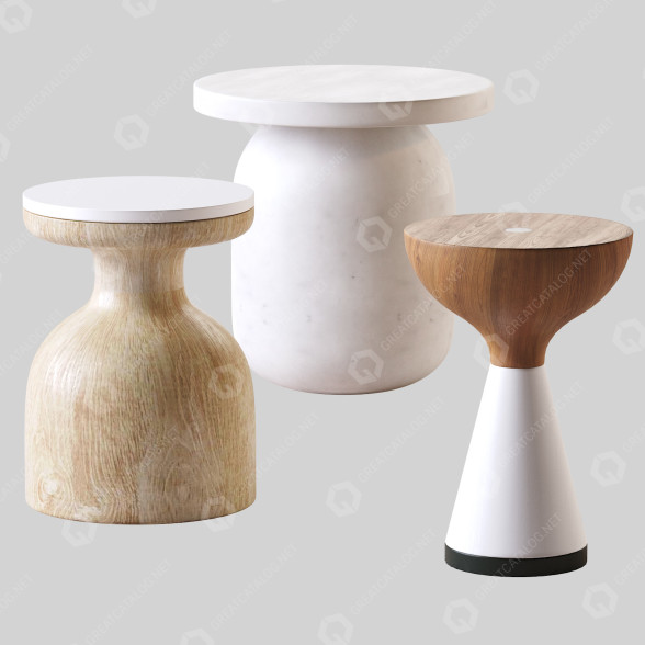 Stoliki kawowe Wood model 3D