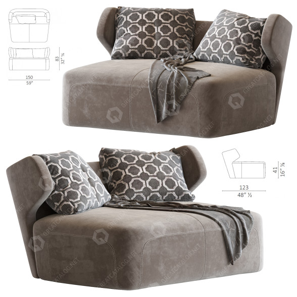 Sofa Ceccotti Collezioni DC 150 3D model