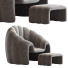 Крісло Asnaghi Shell Gray - HenMat
