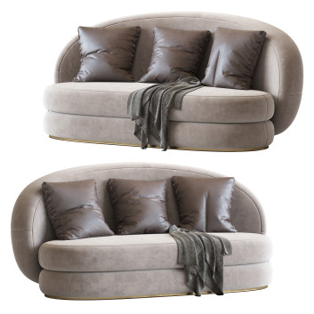 Sofa Modern Beige 3D-Modell