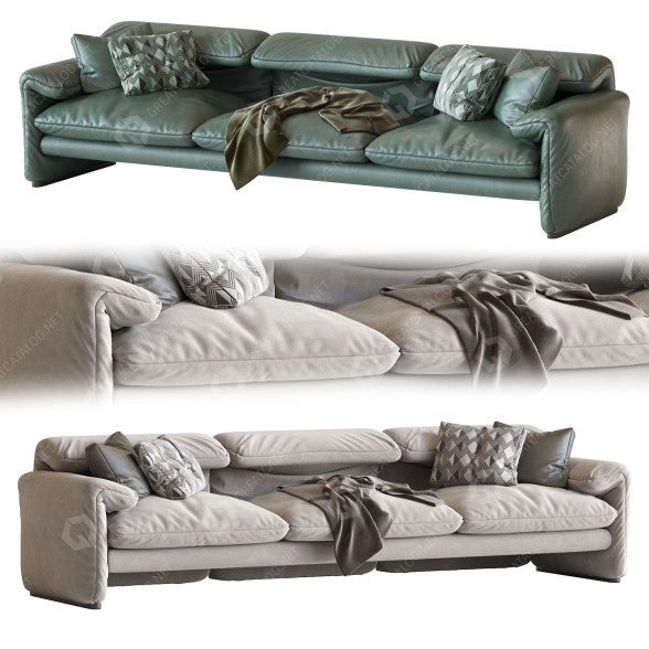 Диван Cassina Maralunga 2 3D модель