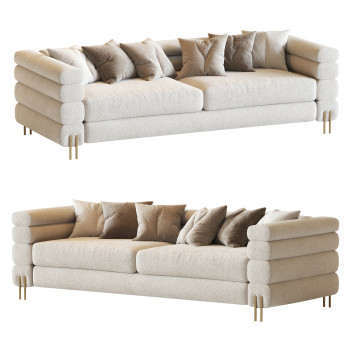 Sofá Eichholtz York Beige Modelo 3D