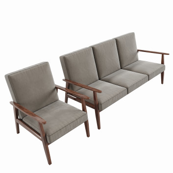 Sofa and Armchair IKEA Pack 1 3D model