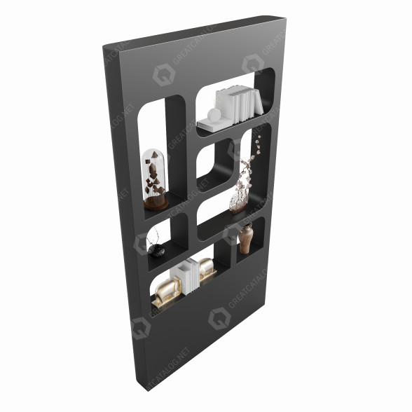 Gestell und Dekor Book Shelf 1 3D-Modell