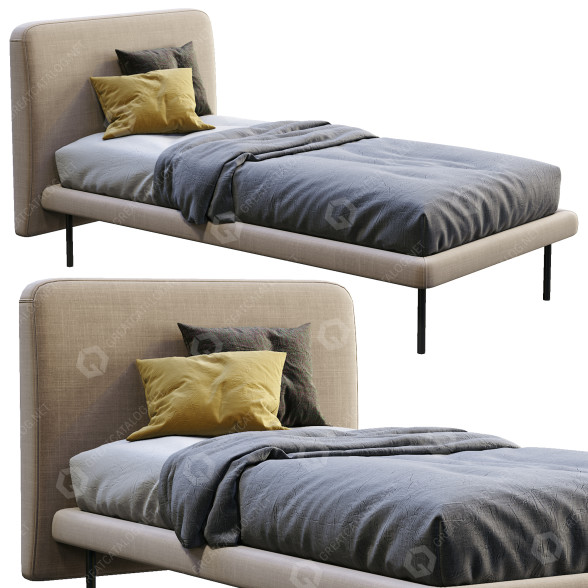 Cama Bolzan Feel Beige Modelo 3D