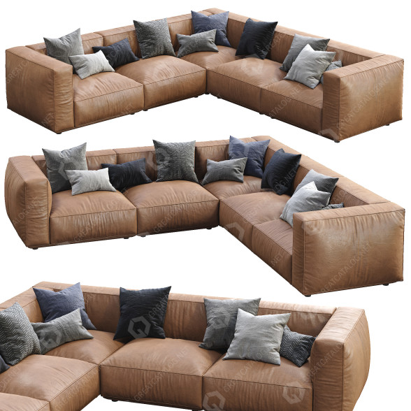 Диван Arflex Marechiaro Leather Composition 1 3D модель