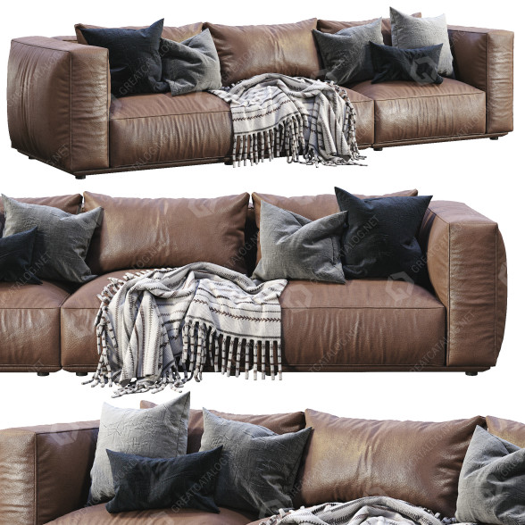 Sofa Arflex Marechiaro Leather model 3D