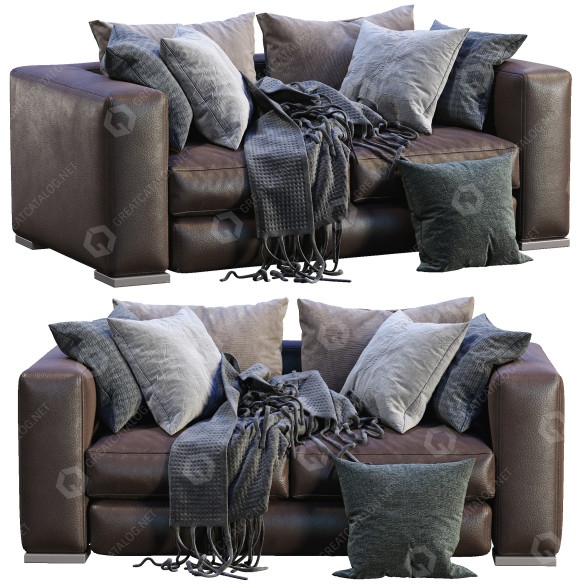 Canapé Jesse Leather Arthur modèle 3D