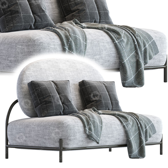 Sofa HC28 Cosmo Pawai Gray model 3D