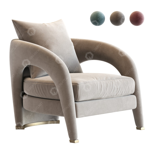 Крісло Caracole Weave Beige 3D модель
