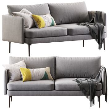 Диван West Elm Auburn 70 Gray 3D модель