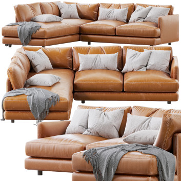 Диван West Elm Haven 2-Piece Terminal Orange