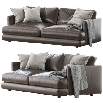 Диван West Elm Haven 84 Brown 3D модель