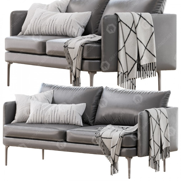 Диван West Elm Auburn 70 Leather 3D модель