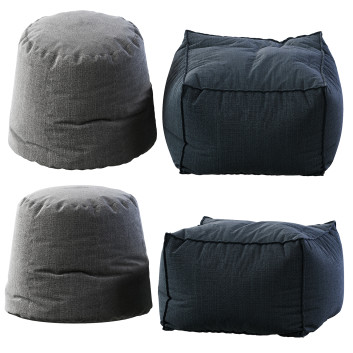 Ottomans Gray and Black