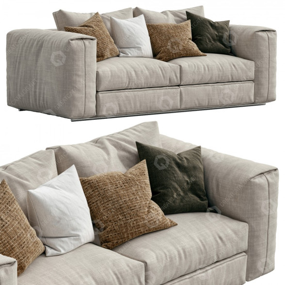 Sofa Flexform Asolo Beige model 3D