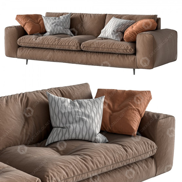 Диван Bonaldo Avarit Brown 3D модель