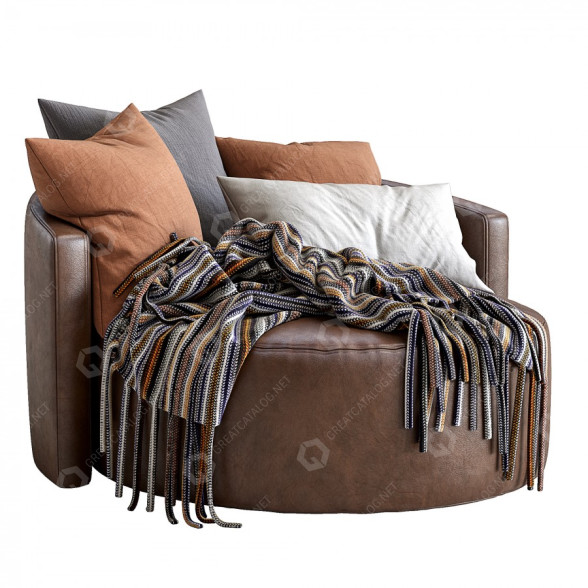Fotel Papadatos Cosybed Leather model 3D