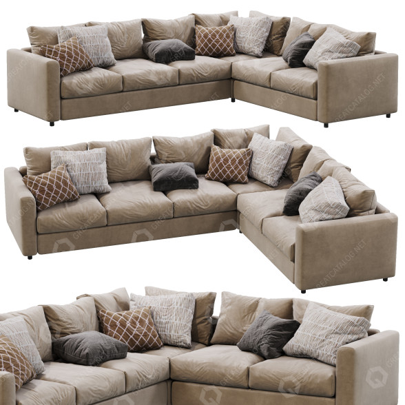 Sofa IKEA Vimle 7 Leather 3D model