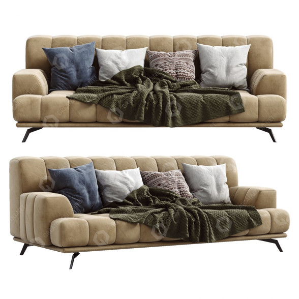 Sofa Chloe Leather 3D-Modell