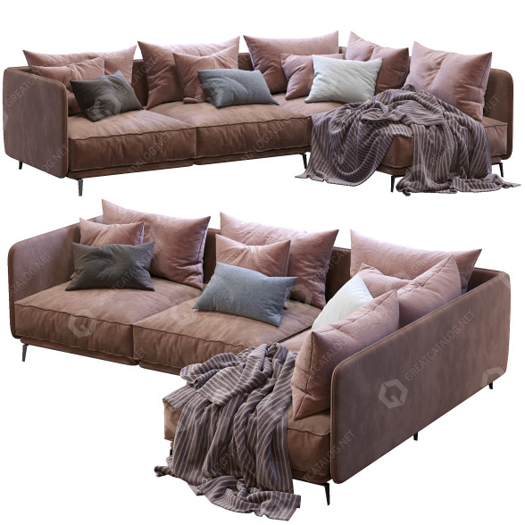 Sofa Arflex K2 Brown model 3D