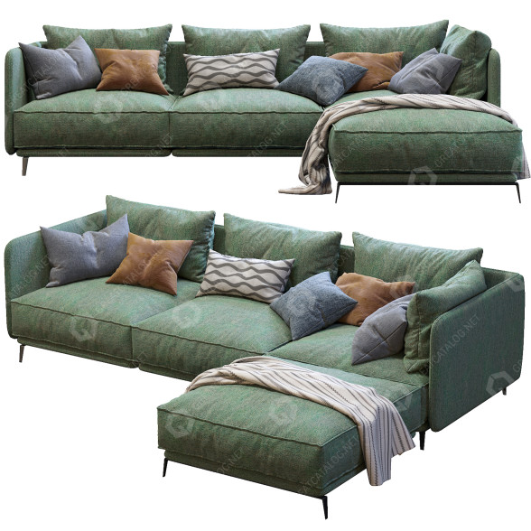 Sofa Arflex K2 Green model 3D