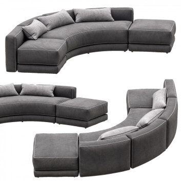 Montauk Sofa Lewis Curved 3D модель