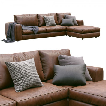 Sofa Koo International Alameda9 6 Leather  Model 3D