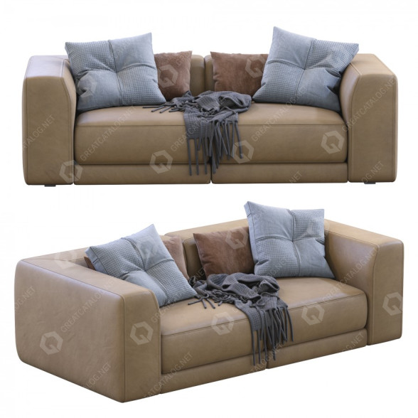 Sofa Jesse Leather Pasha 3D-Modell