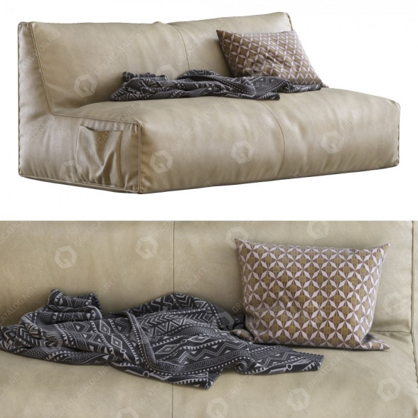 Sofa Gart Art & Design Group Puffone Leather 3D-Modell